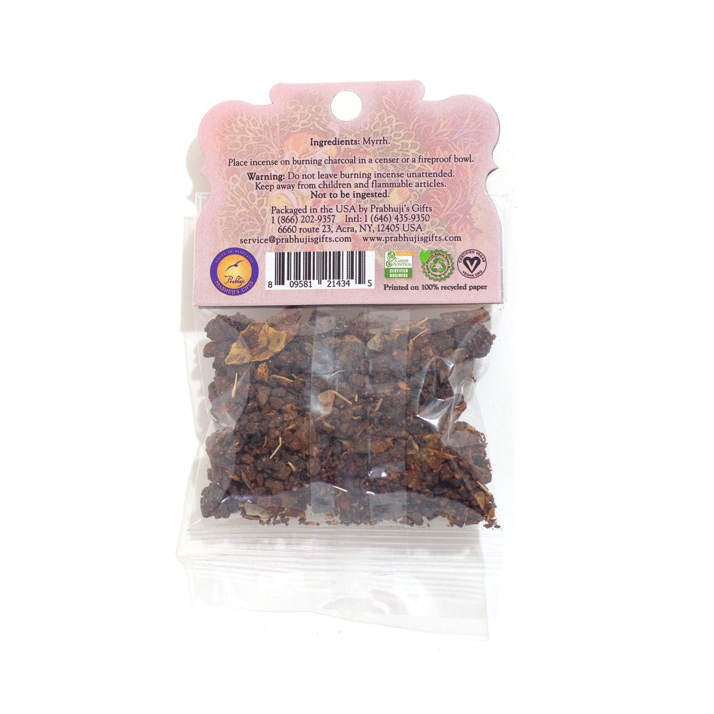 Prabhujis Myrrh Resin Incense