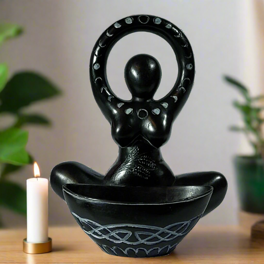 Black Offering Bowl statue