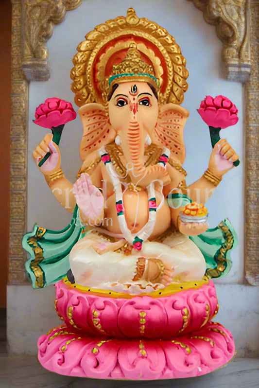 Ganesh Hindu Elephant God statue good fortune wealth knowledge