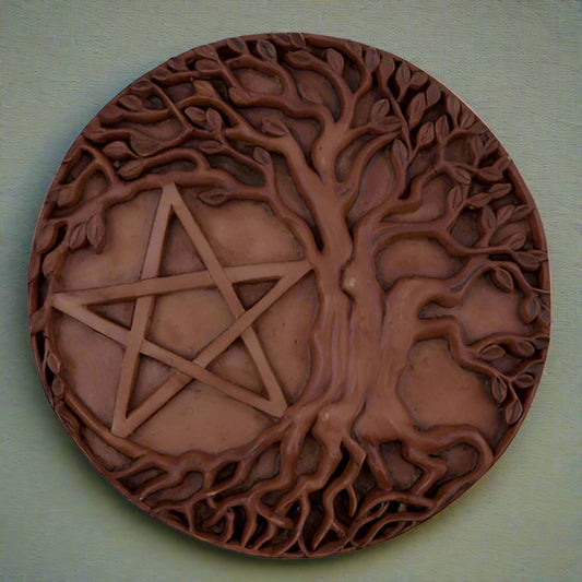 Pentacle Tree Altar Tile plaque Mickie Mueller