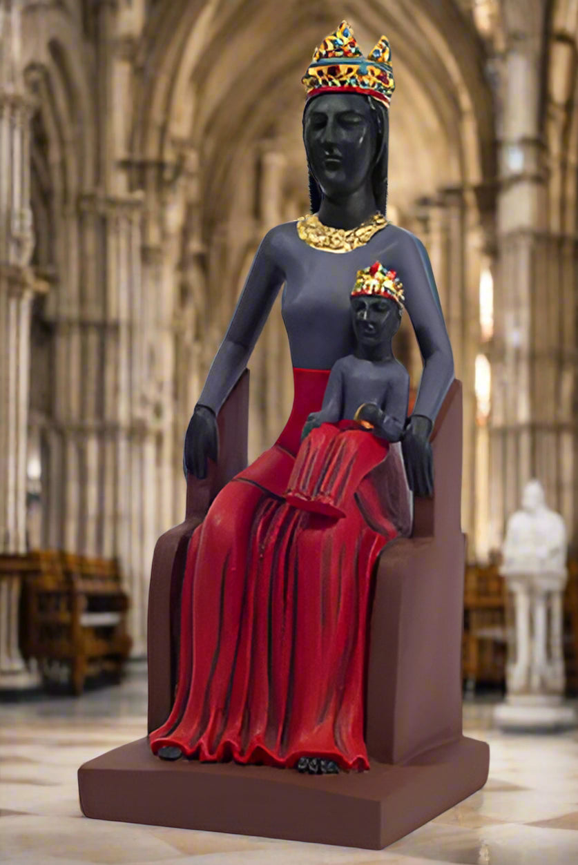 Black Madonna child Rocamadour icon statue