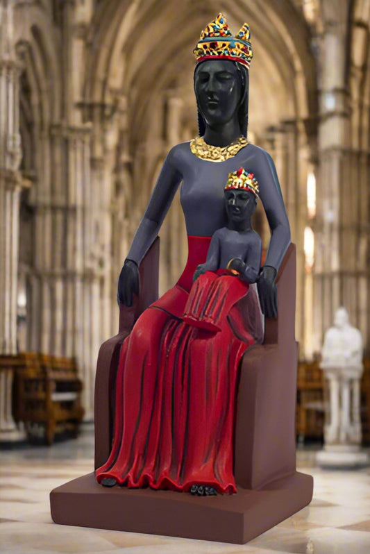 Black Madonna child Rocamadour icon statue