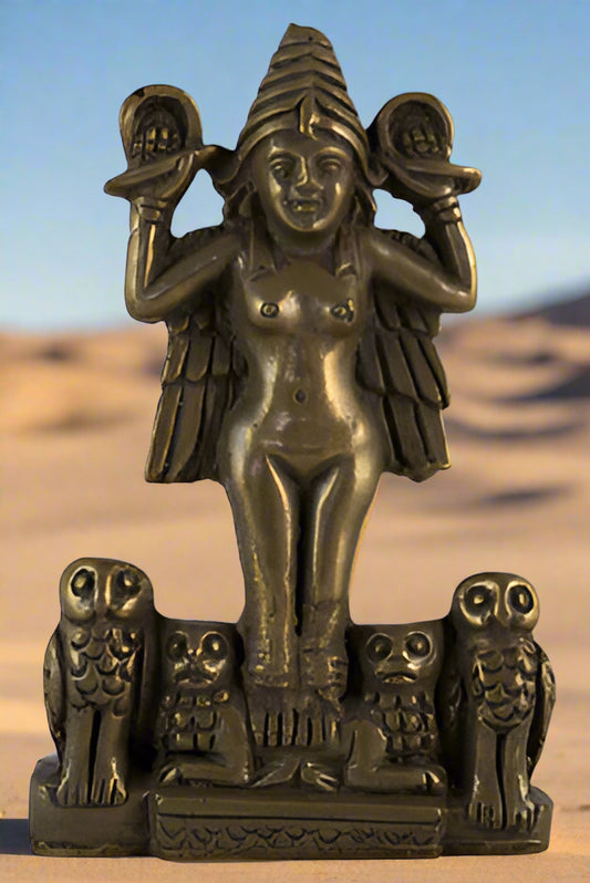 Lilith Middle Eastern Godddess statue cold cast bronze
