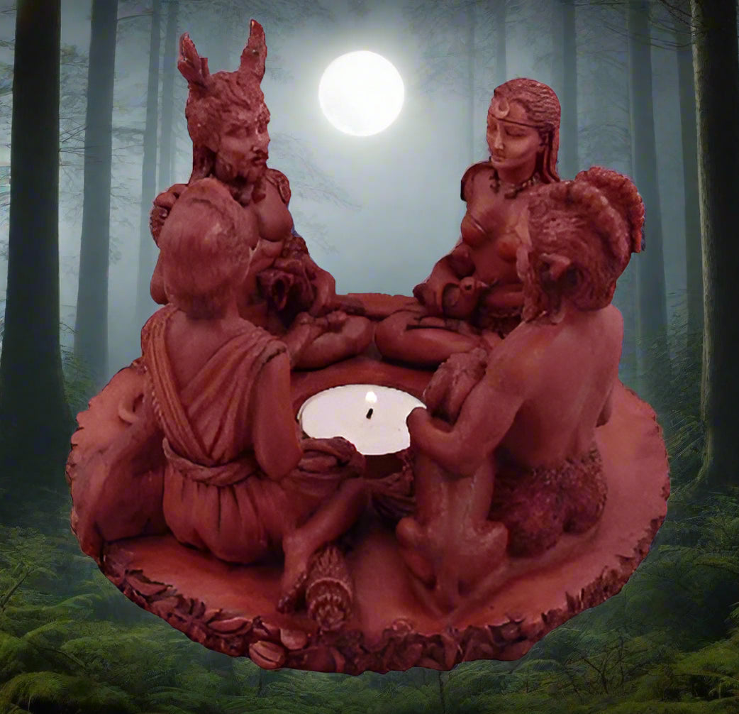Circle Gods Goddesses candle statue