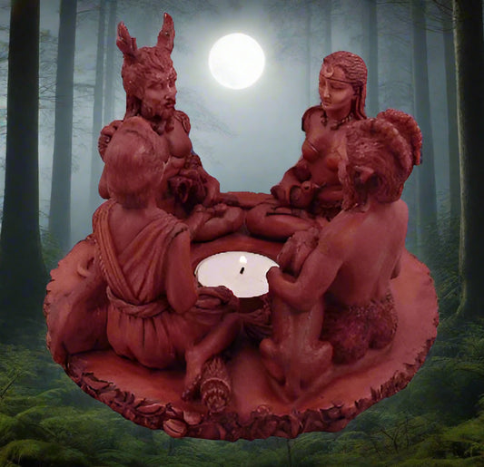 Circle Gods Goddesses candle statue