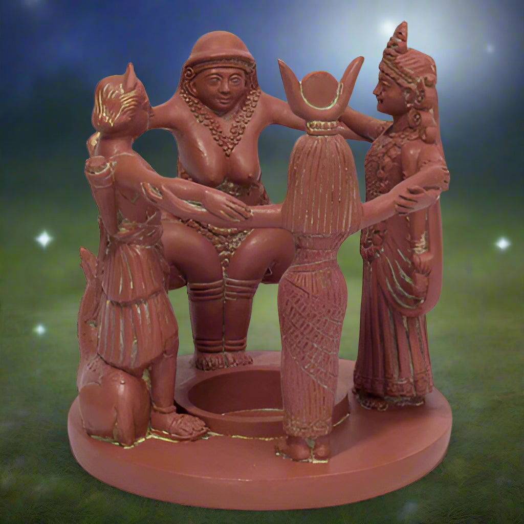 Diana Isis Kali Inanna Goddess Circle Candle statue