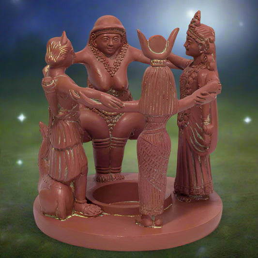 Diana Isis Kali Inanna Goddess Circle Candle statue