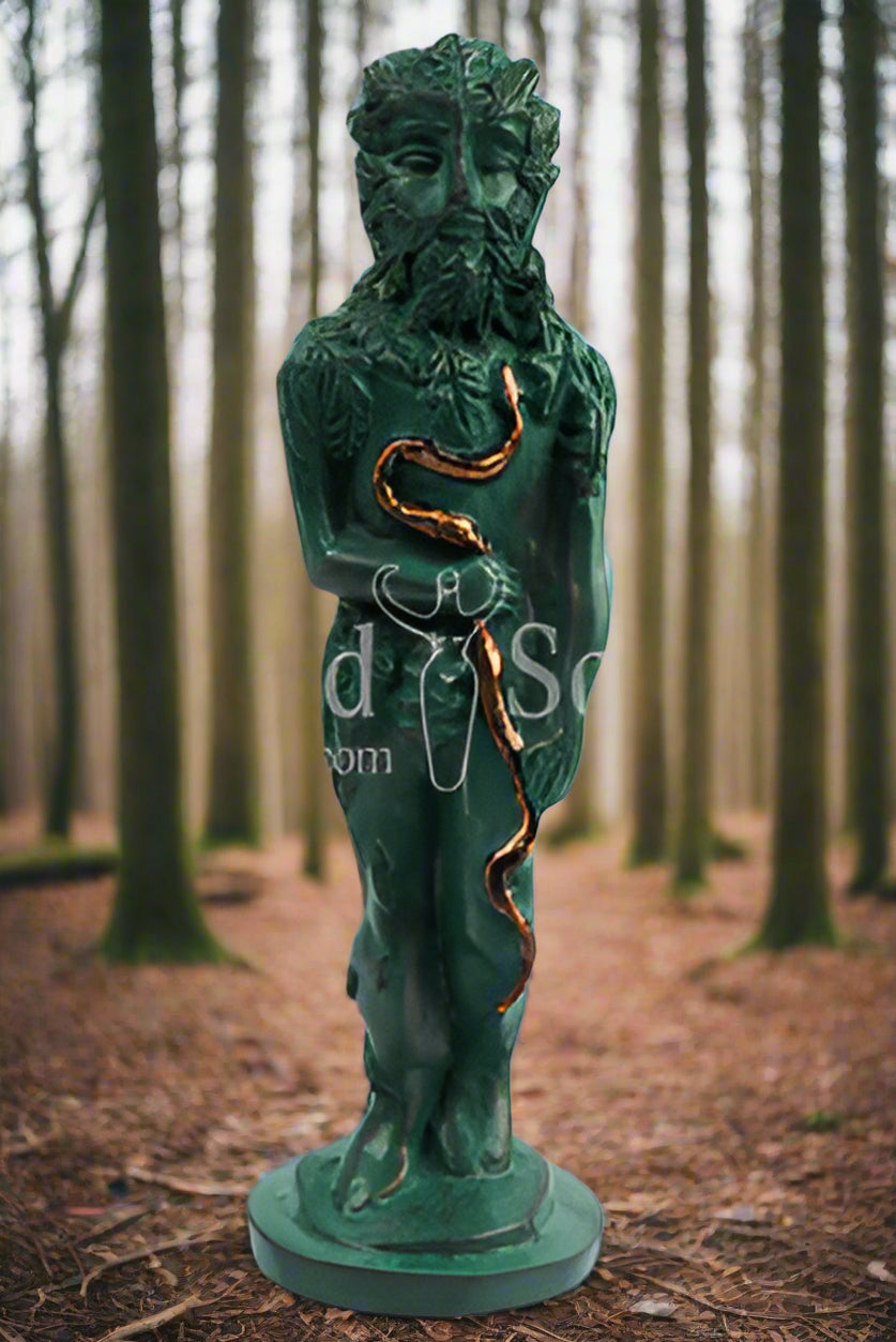 Death Rebirth Green Man God statue Abby Willowroot