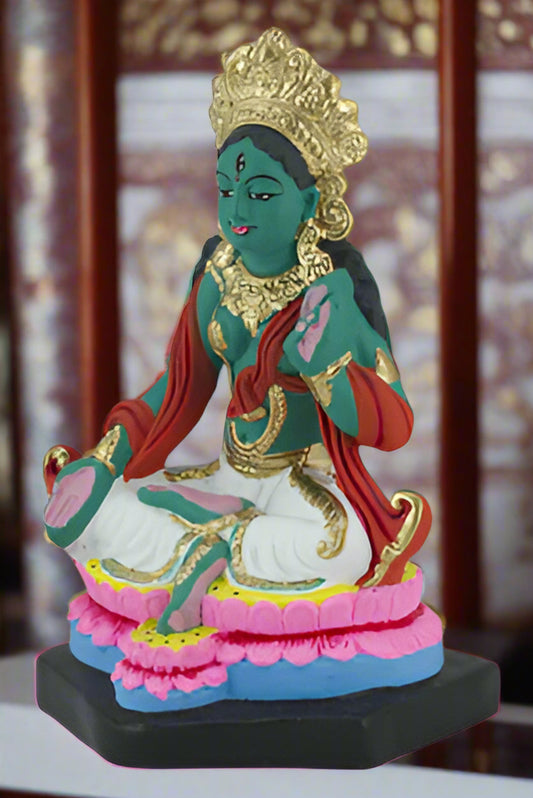 Green Tara Buddhist Mother Goddess statue