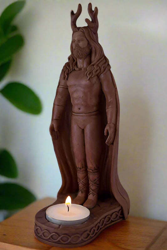 Wiccan Pagan Horned God Altar statue Mickie Mueller
