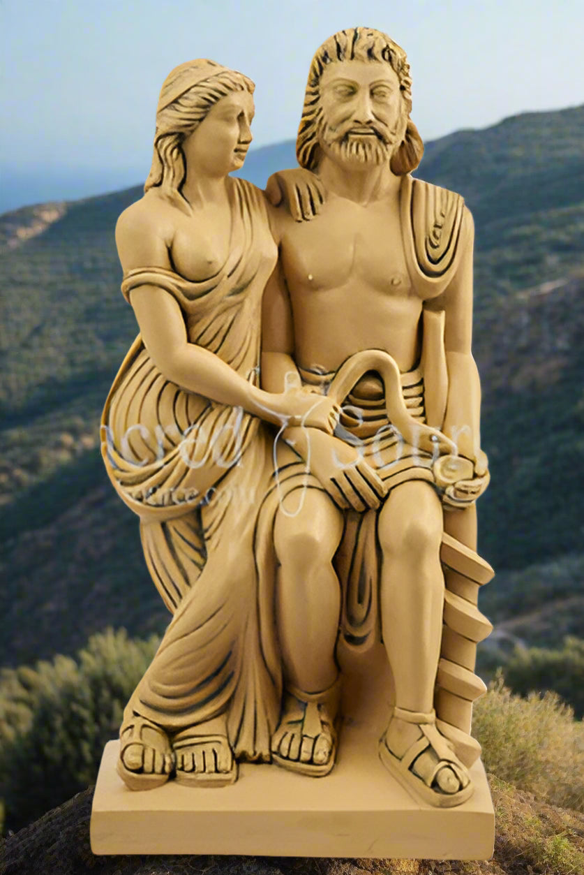 Hygeia Asclepius Greek Roman God Goddess statue