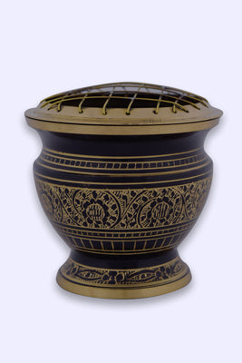 Large Brass Screen Incense Burner