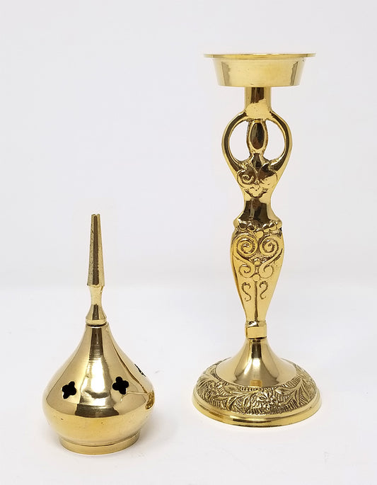 Goddess Brass cone Burner 9 in.