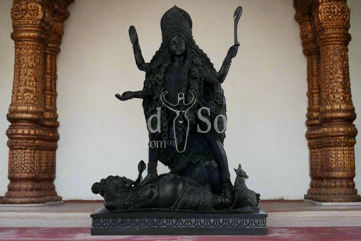 Kali Standing on Shiva Statue