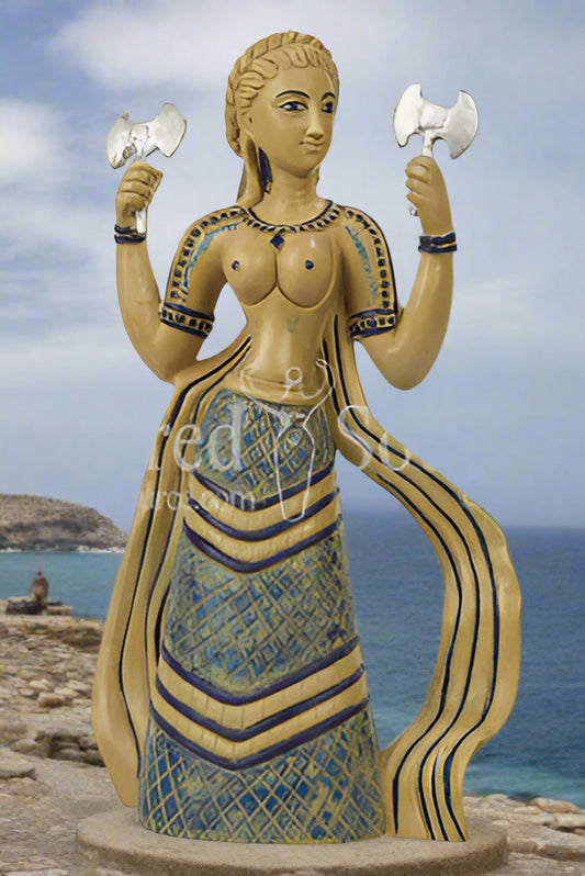 Dictynna Labrys Greek Goddess Crete statue