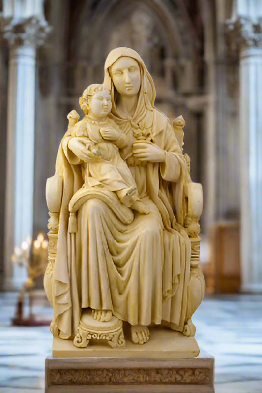 Gnostic Christian Madonna Child icon statue