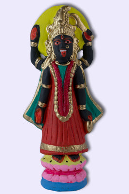 Kali Hindu Dark Mother Goddess mini statue Ganges River clay