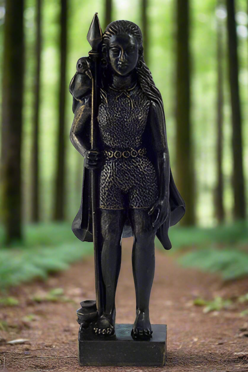 Morrigan Celtic Warrior Maiden Goddess statue