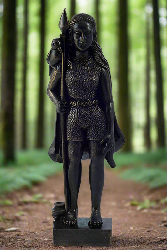 Morrigan Celtic Warrior Maiden Goddess statue