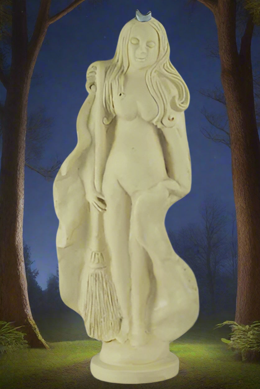 Aradia Maiden Moon Witch Goddess statue Abby Willowroot