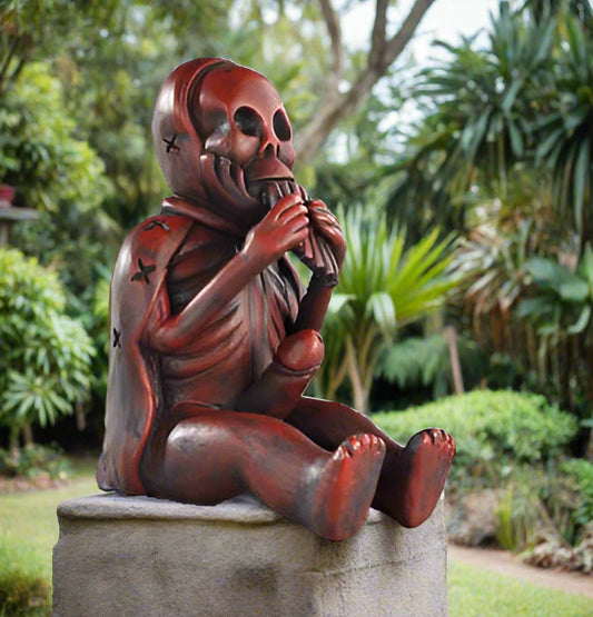 Mochica Nazca Flute Player South American God statue