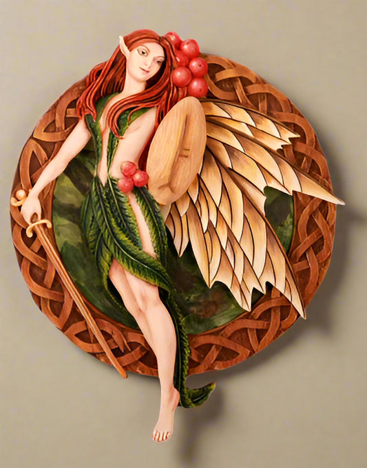 Rowan Tree Fairy Celtic plaque Mickie Mueller