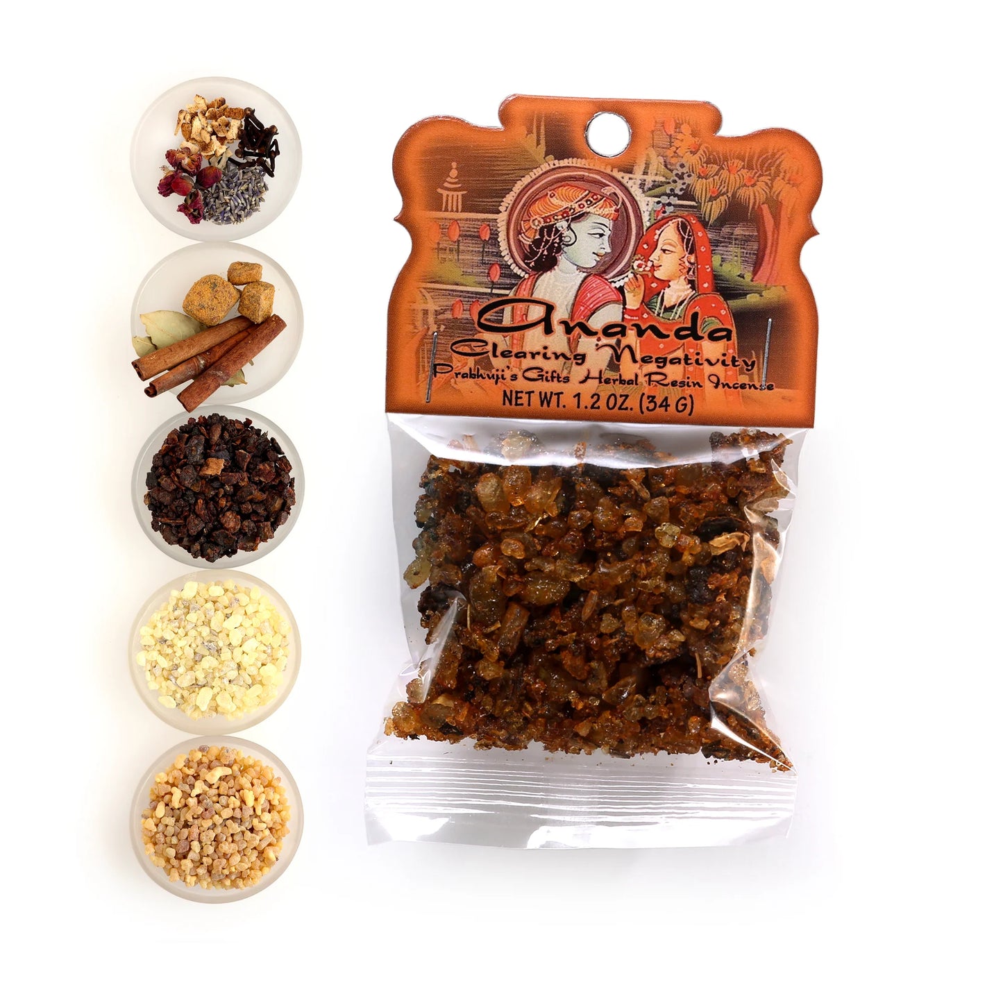 Prabhujis Ananda Clearing Negativity Resin Incense