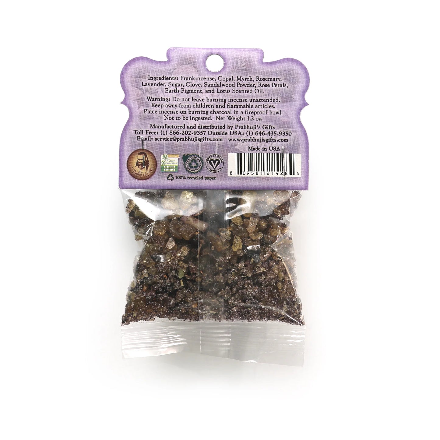 Prabhujis Crown Chakra Resin Incense