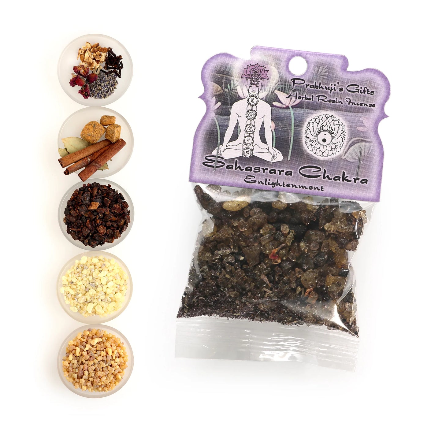 Prabhujis Crown Chakra Resin Incense
