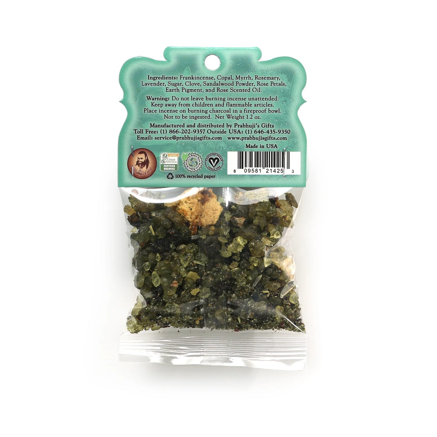 Prabhujis Heart Chakra Resin Incense