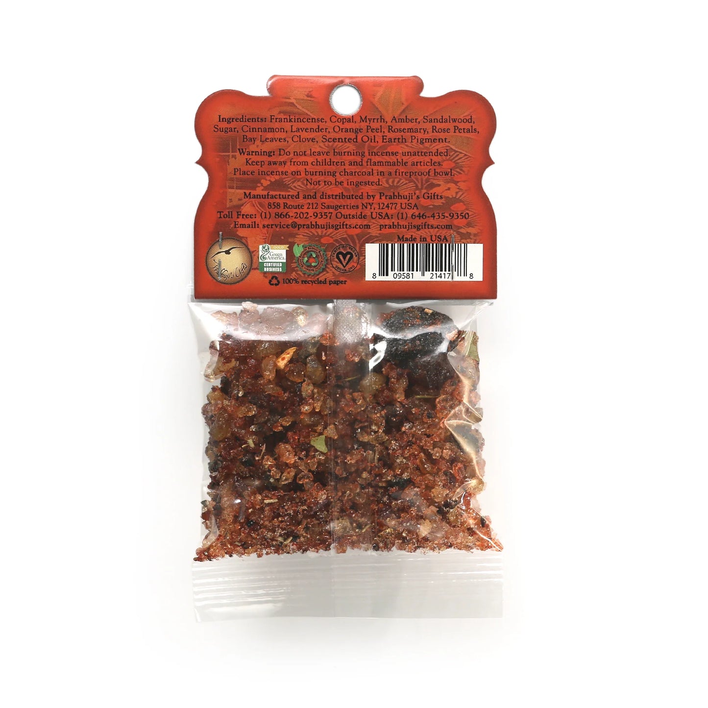 Prabhujis Kama Love and Attraction Resin Incense
