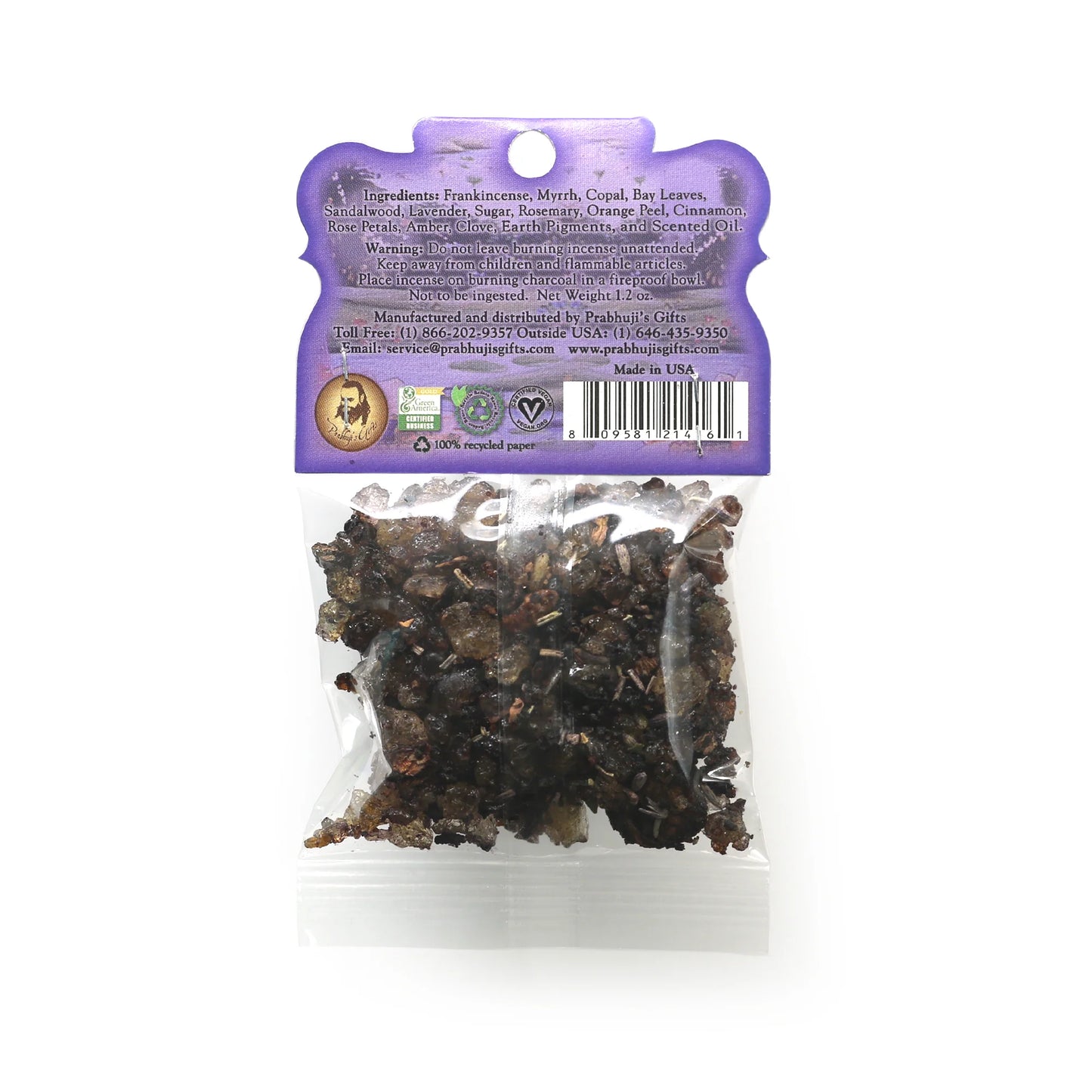 Prabhujis Shanti Peaceful Home Resin Incense