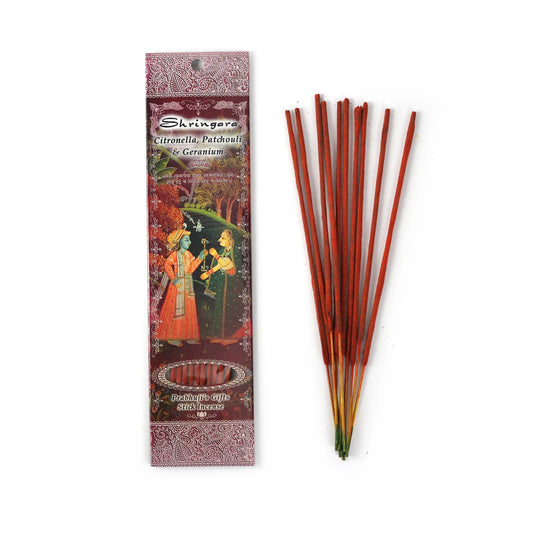 Shringara - Citronella, Patchouli & Geranium Incense Sticks