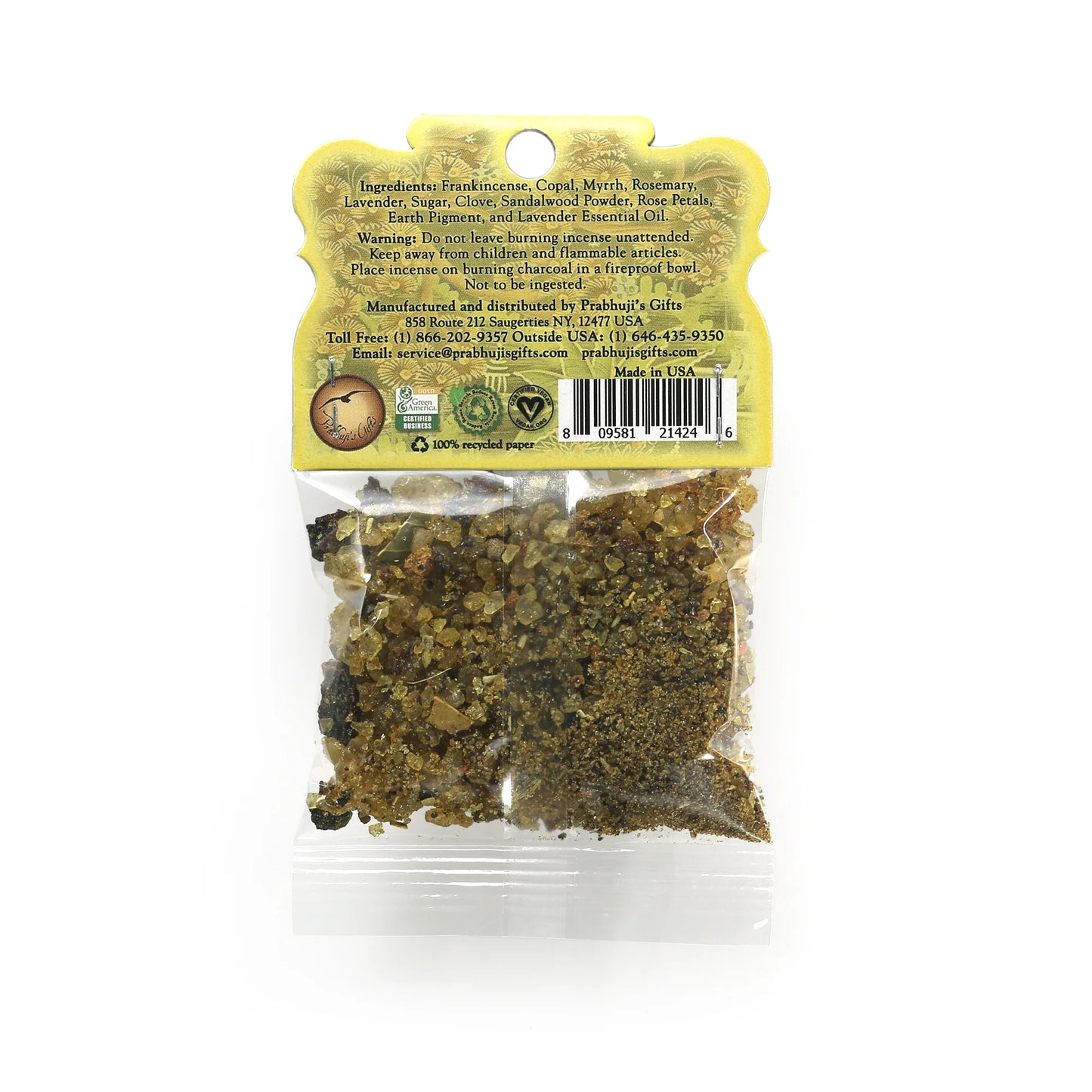 Prabhujis Solar Plexus Chakra Resin Incense
