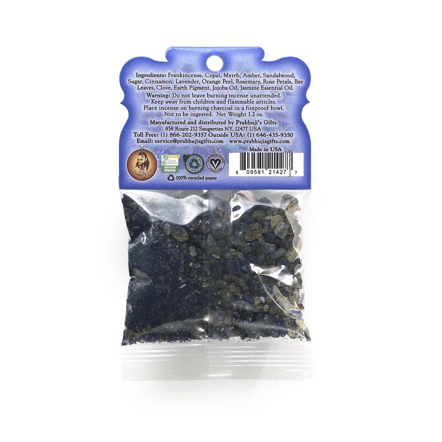 Prabhujis Third Eye Chakra Resin Incense