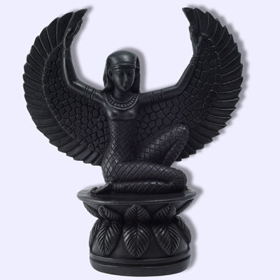Egyptian Black Winged Isis statue