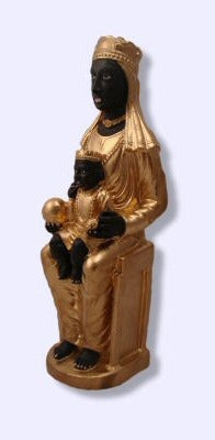 Black Madonna child Montserrat icon statue