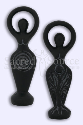 Black Spiral Goddess mini statue Abby Willowroot