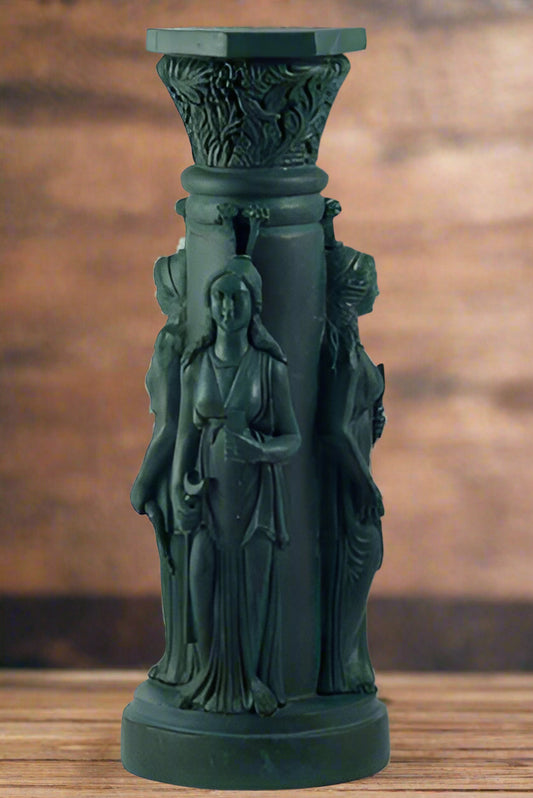 Brigit Celtic Goddess triple statue column
