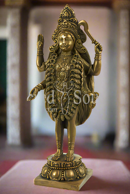 Kali Hindu Goddess statue cold cast bronze