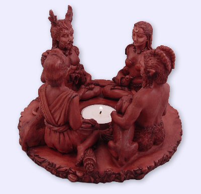Circle Gods Goddesses candle statue