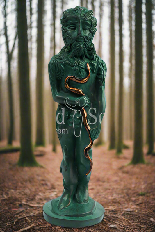 Death Rebirth Green Man God statue Abby Willowroot