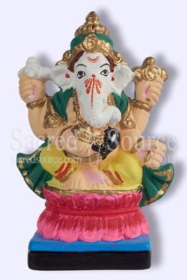 Ganesh Hindu Elephant God Ganges clay statue