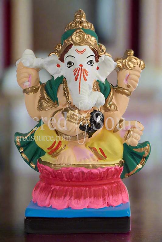 Ganesh Hindu Elephant God Ganges clay statue