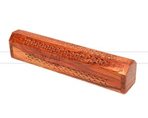 Moon and Star Wooden Incense Box and Holder
