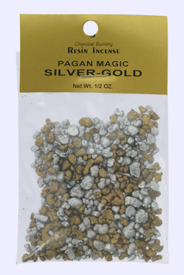 Pagan Magic Silver and Gold Resin Incense - 1/2 oz.