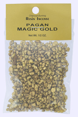 Pagan Magic Gold Resin Incense - 1/2 oz.