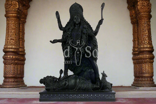 Kali Standing on Shiva Statue