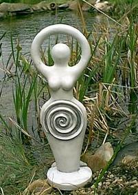 Large Spiral Goddess Garden statue Abby Willowroot