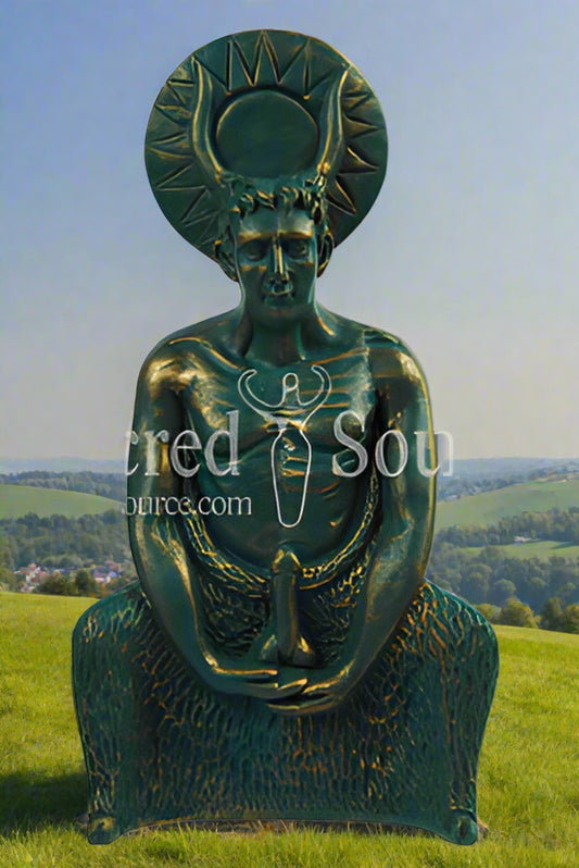 Satyr Herne Celtic Horned Green Man God statue